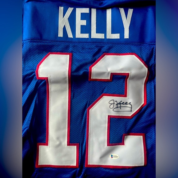 Jim Kelly Autographed Buffalo Bills Football Jersey – Beckett Certified - Picture 2 of 5